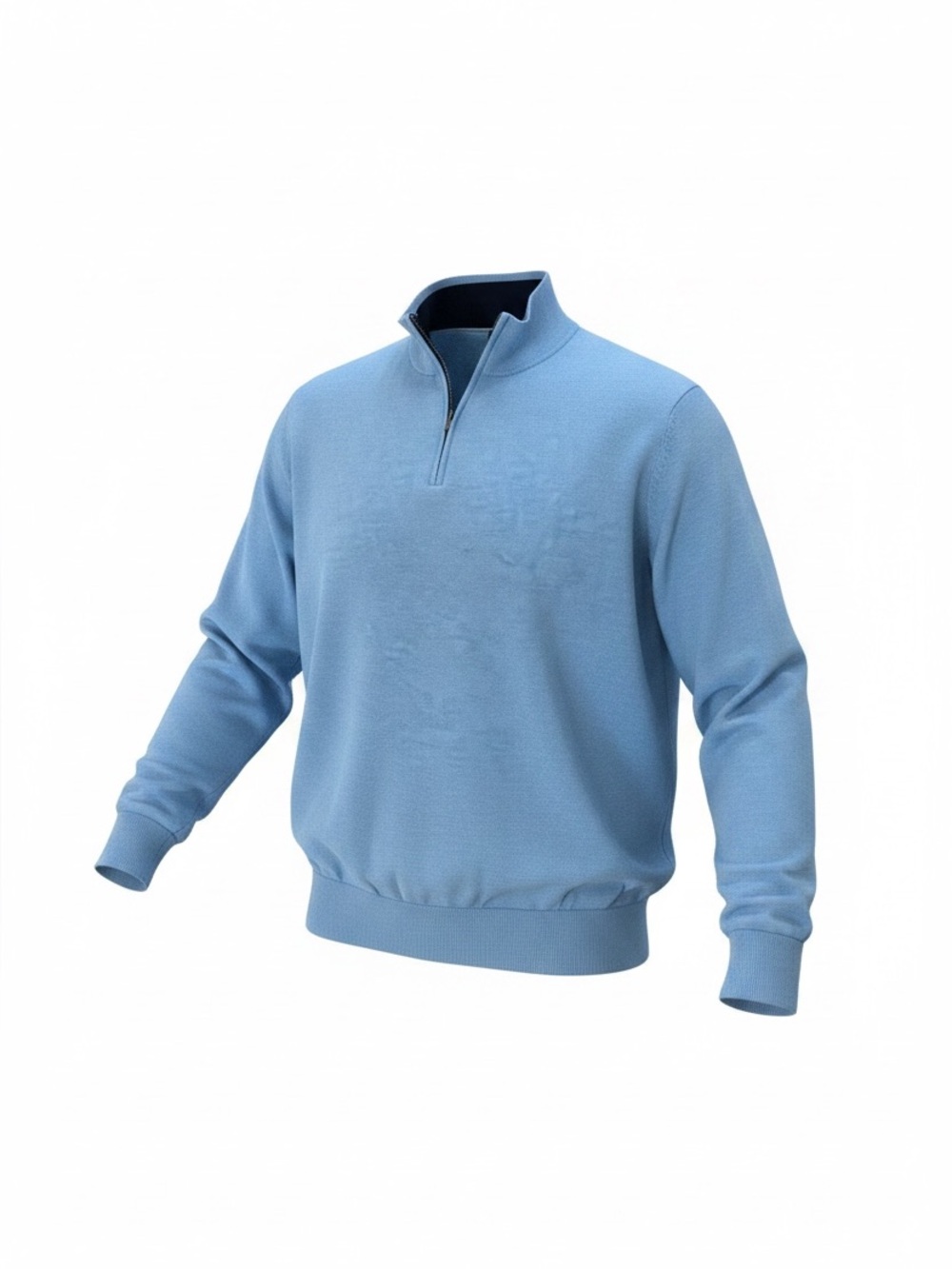 Men's Brooks Brothers Light Blue Quarter -Zip Sweater